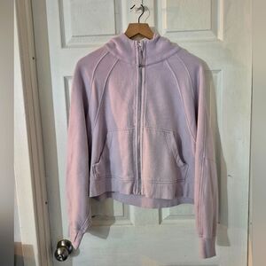 Women's Lululemon Lavender Purple Oversized Cropped Hoodie Sweatshirt Sz XL/XXL